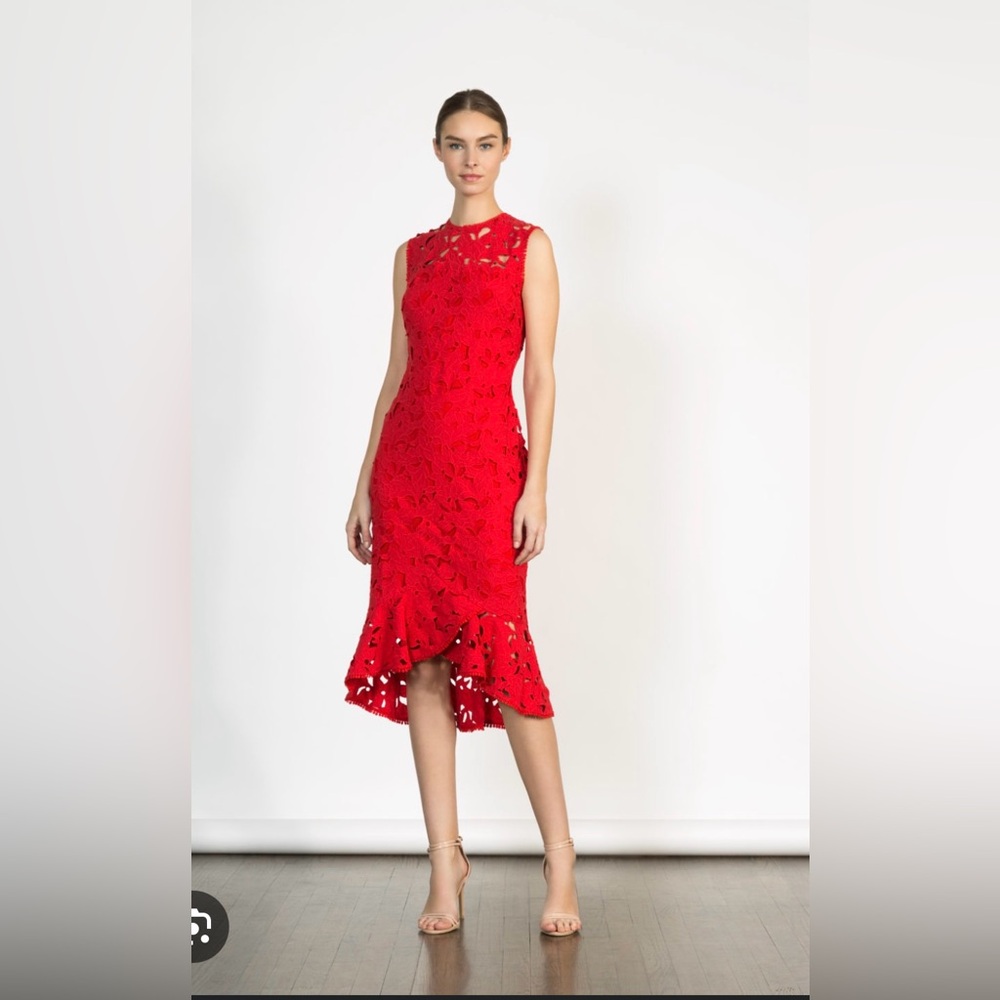 Shoshanna Macherie Floral Cutout Midi Dress - Size 2 ($418 OP)